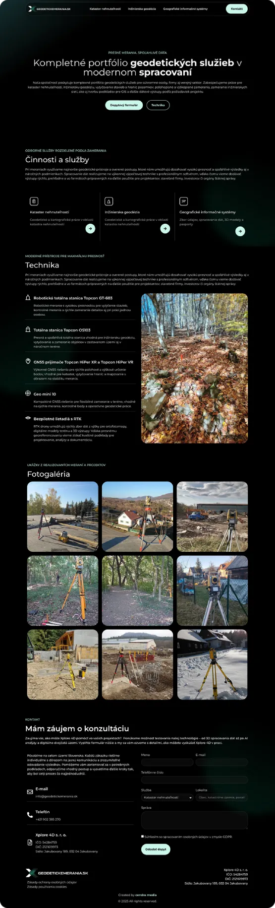 Geodetické služby web